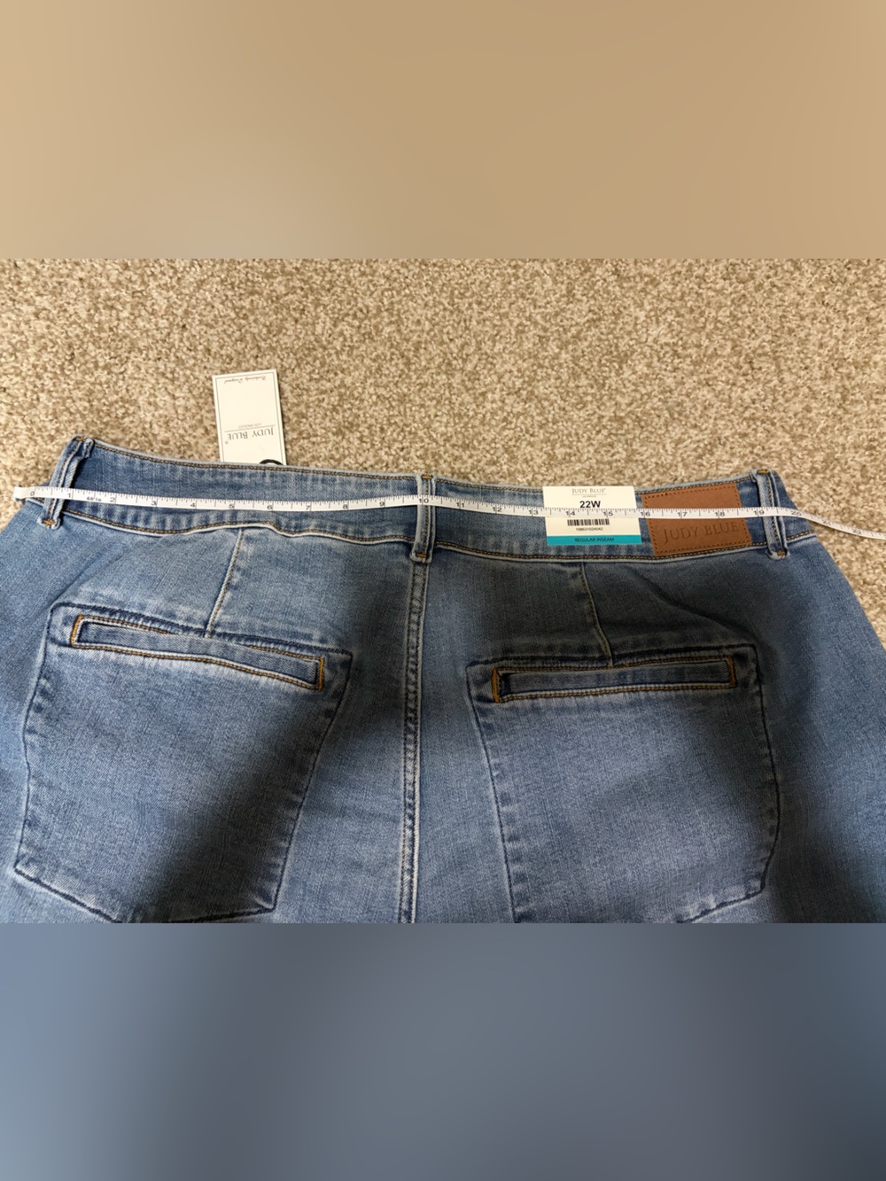 Judy Blue Light Wash Wide-Leg Jeans -plus size 22 - Picture 6 of 7